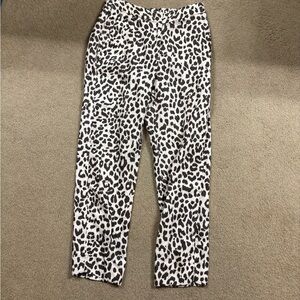 J. Crew Animal Print linenTrousers